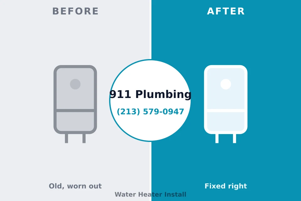 Before and after: plumbing repair Bayville, NY